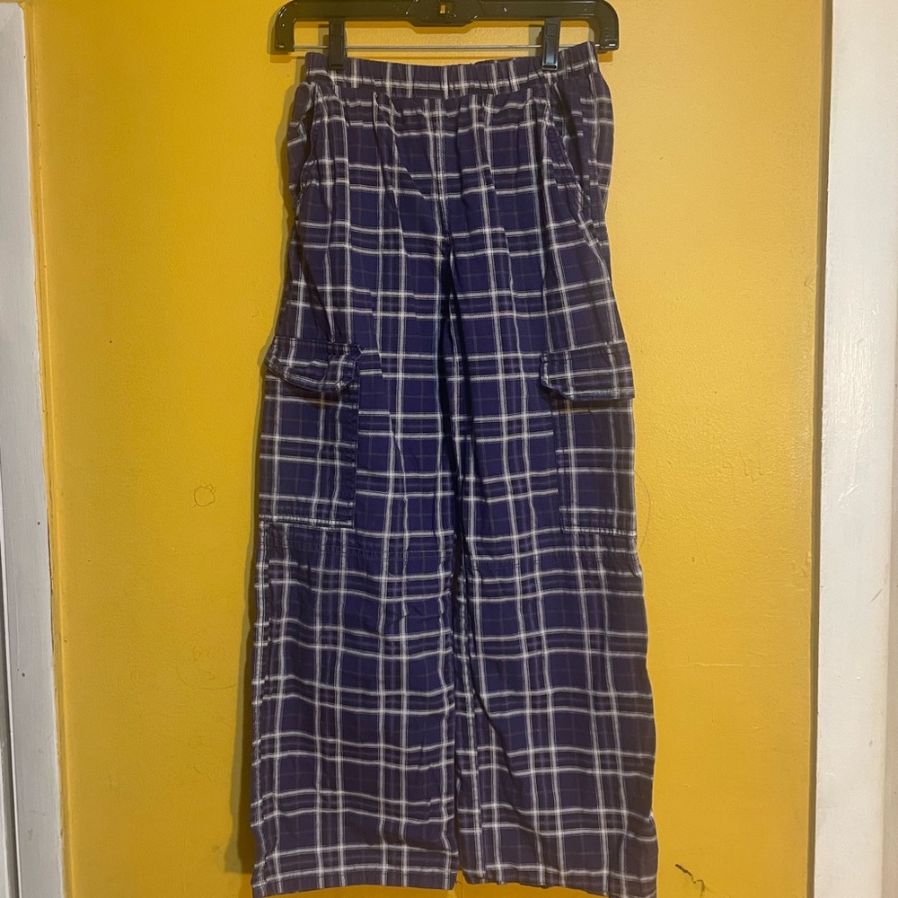 H&M Kids Blue Plaid Casual Bottoms